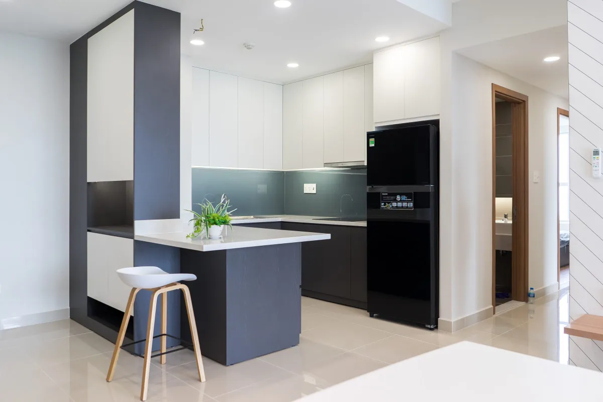 Bếp căn hộ Sunrise Cityview sau hoàn thiện